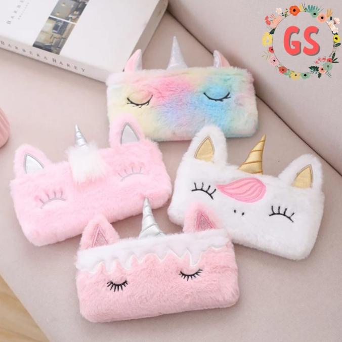 

Promo Awal tahun Kotak Pensil Unicorn Sequin bulu / Unicorn pencil case - 411 Promo Awal tahun