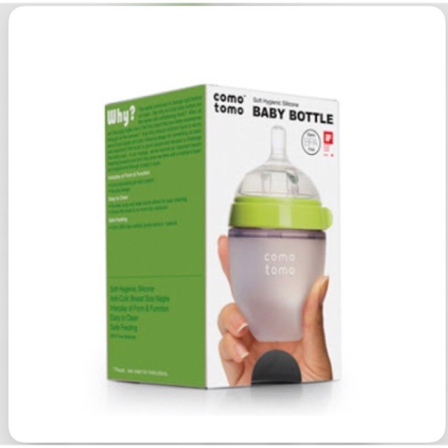 [ASLI] COMOTOMO Bottle 150ml Green &amp; Pink / Botol Susu Comotomo / botol susu bagus / botol susu premium