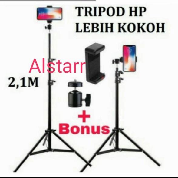 Tripod | Tripod / Tripot Hp 2 Meter Panjang 2.1 M Tripot Lampu Holder