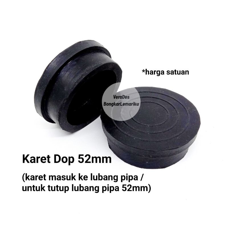 Karet Dop 52mm / Karet Kaki Kursi Meja Tutup Pipa