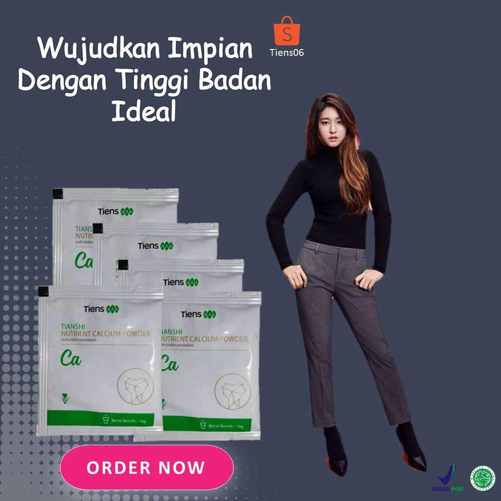 

NHCP TIENS SUSU PERTUMBUHAN PENINGGI BADAN/ PENINGGI TIENS ORIGINAL SUPER GROW UP TIENS (PER SACHET)