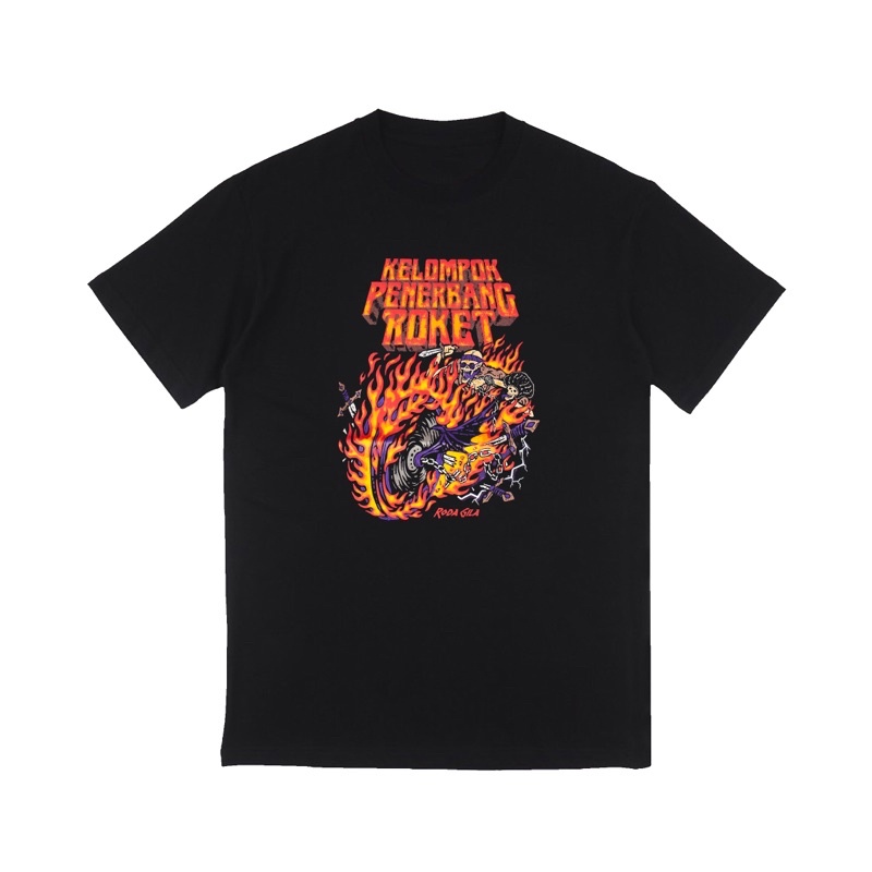 KELOMPOK PENERBANG ROKET - RODA GILA TEE / OFFICIAL MUSIC MERCHANDISE / ORIGINAL MERCH / KAOS BAND I