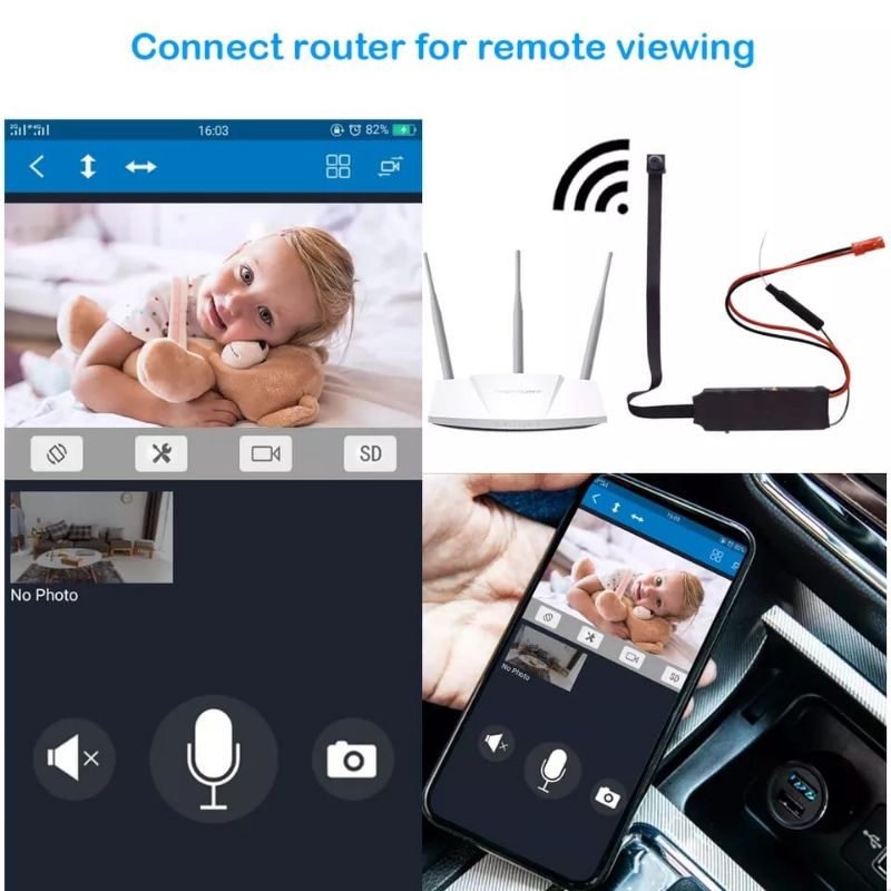 Spy IP Camera 8MP Module Video DVR WiFi Full HD 1080p Kamera Kecil Pengintai WiFi Remote