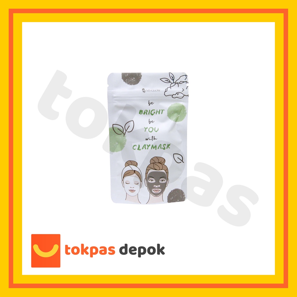 MS Glow Clay Mask Mini Size / MS Glow Masker Wajah Ukuran Mini