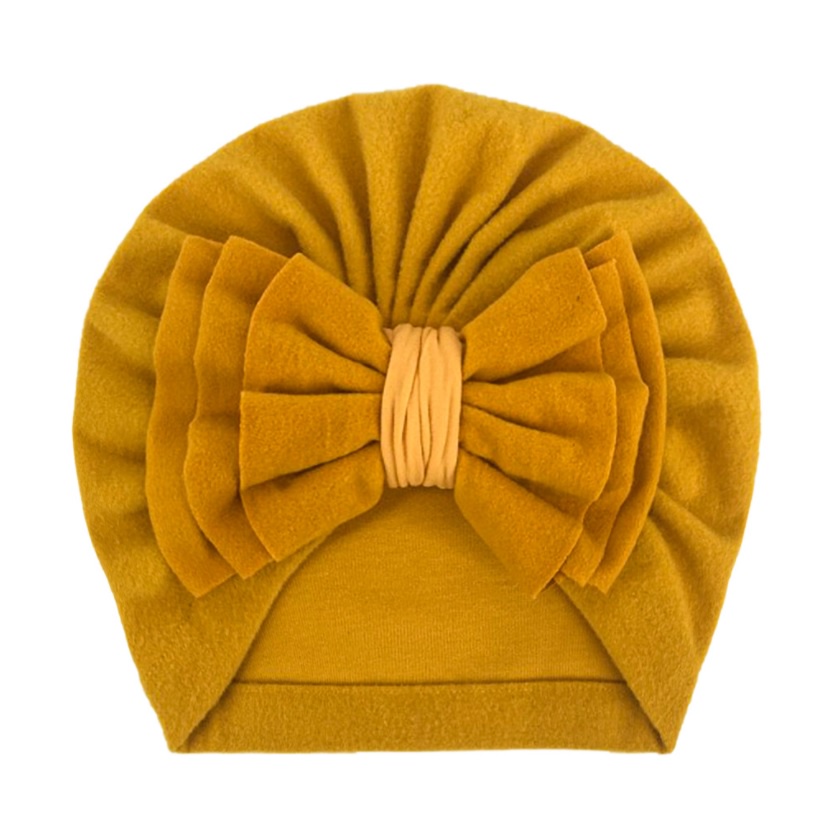 NEW  Turban / topi anak bayi motif pita tumpuk kualitas premium-PitaTumpuk.Kunyit