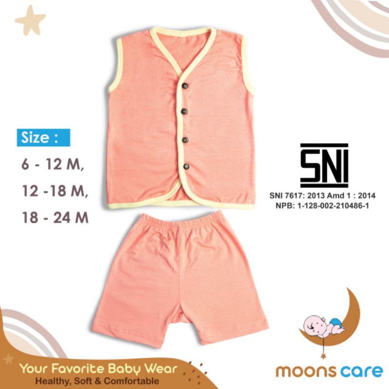 SNI Stelan Kancing Polos  Kutung Moons,Stelan Moons Anak, Stelan Moons Santai,Stelan Bermain Moons