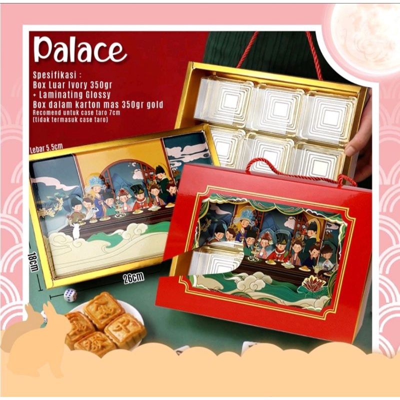 

Dus kue bulan box mooncake box palace (2pc)