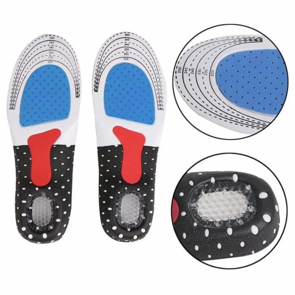 Shoe Pad Silicone Alas Kaki Sepatu Gel Insole Empuk Sepatu Sneaker Anti Bau Dalam Shock Absorb Orthotic