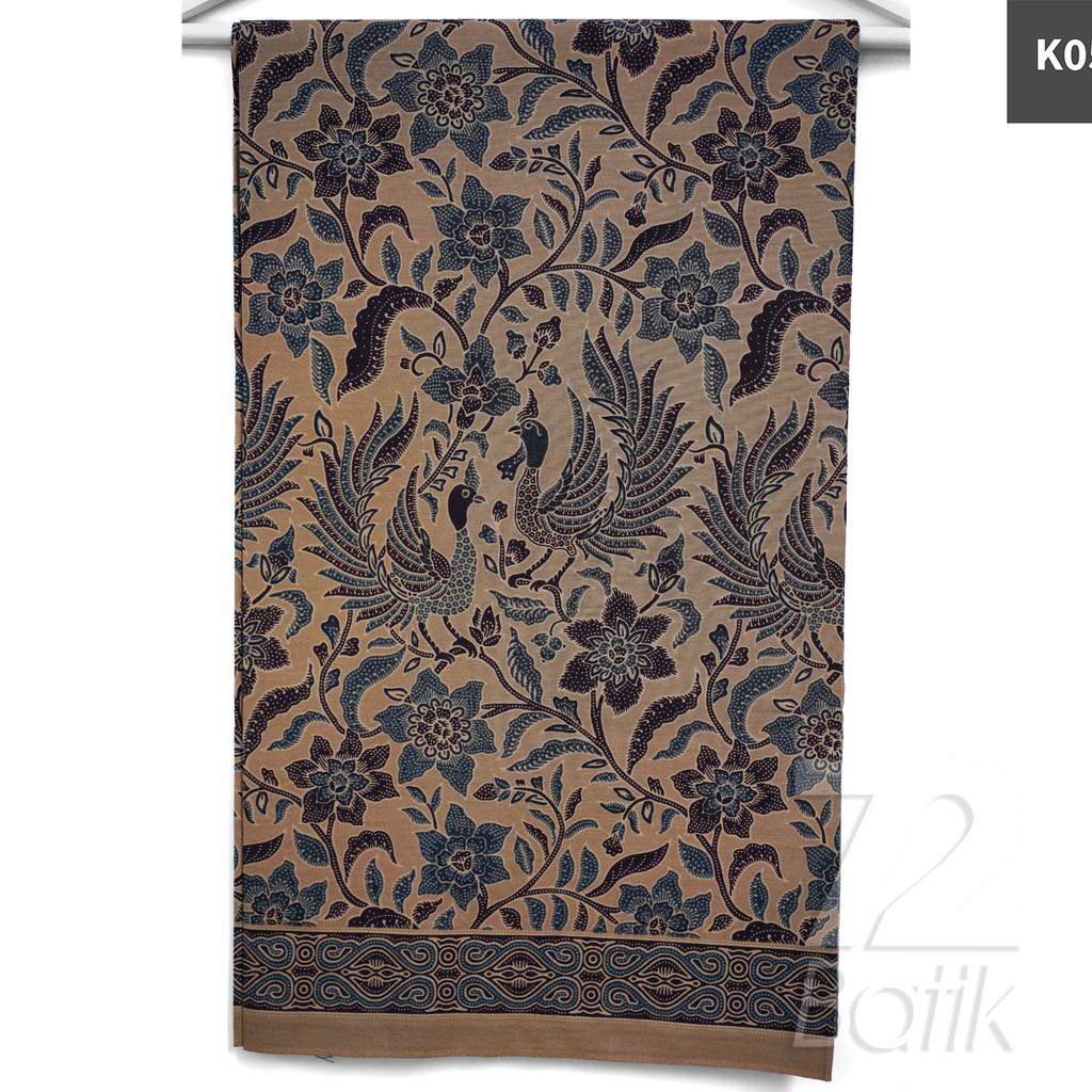 KAIN BATIK PREMIUM Bahan Katun Motif Kembang Sekar Warna Biru 723337 Cap 72 Jarik Jarit Samping Kebat Panjang Batik Katun Modern Premium Bahan Seragam Batik Pernikahan Kantor Keluarga Murah Kamen Jadi Batik Bali Lembaran