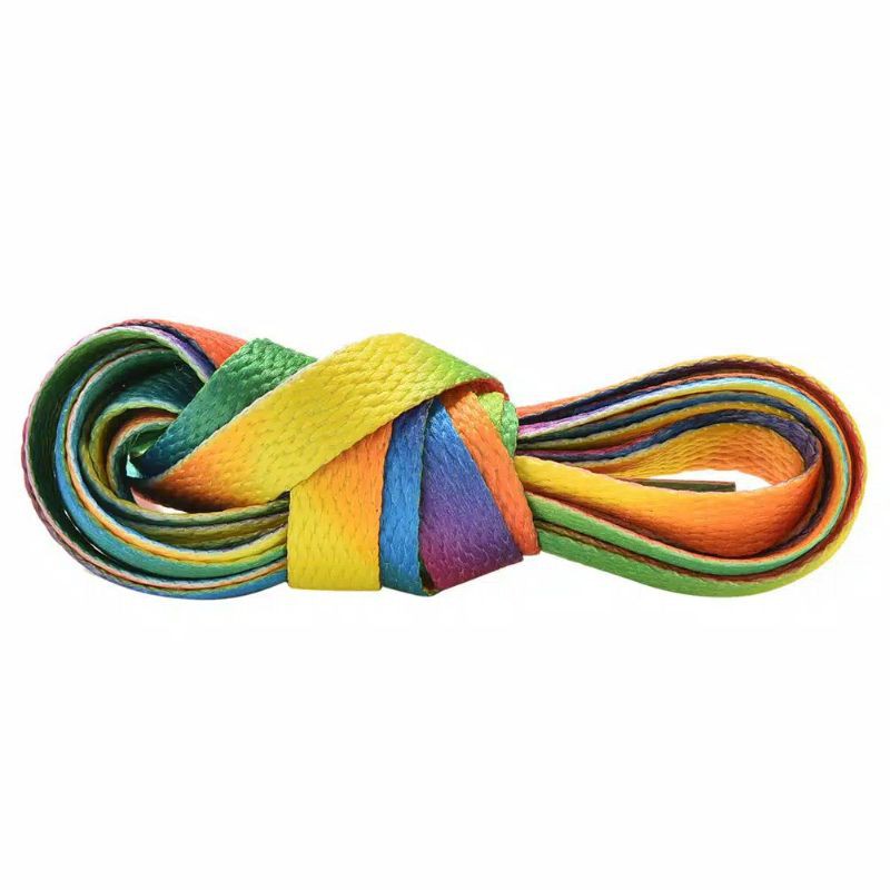 Shoelace / Tali Sepatu Flat Rainbow Export Quality