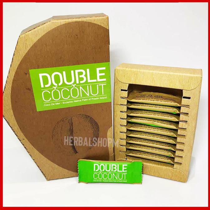 cara makan double coconut