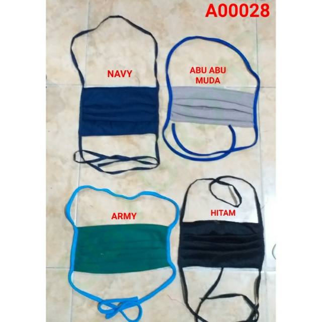 DC ( A028 ) MASKER HIJAB KAIN/ TALI SAMBUNG - PUTUS / FREE PLASTIK