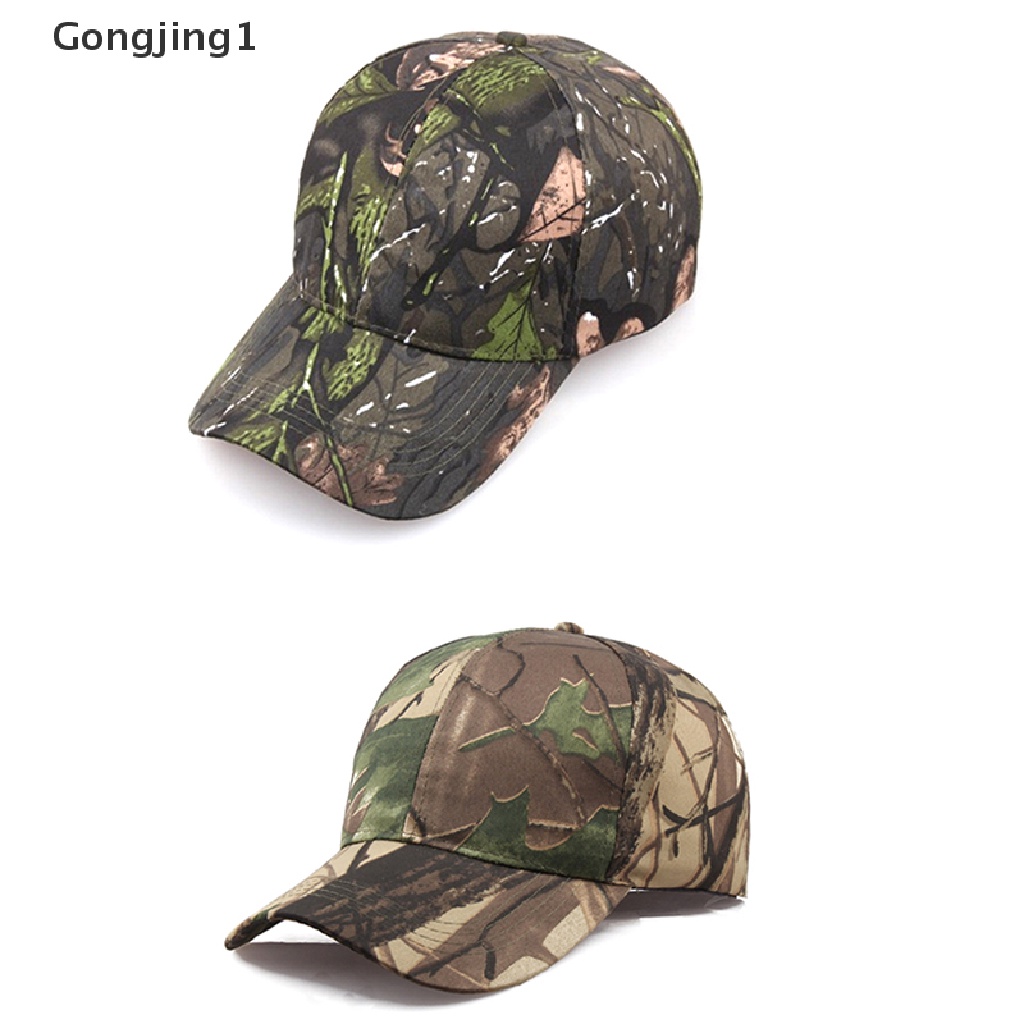 Gongjing1 Topi Baseball Adjustable Motif Camo Untuk Pria / Wanita