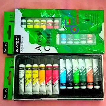 

V-TEC ACRYLIC COLOUR / CAT AKRILIK V-TEC 6ML 12 WARNA