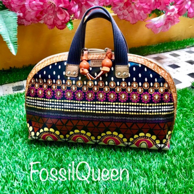 Tas FOSSIL ORIGINAL PRELOVED Dome Two Faces KeyPer