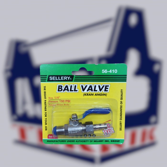 Kran angin kran kompresor ball valve 1/4 sellery 56-410 murah meriah