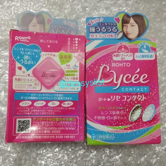 Tetes Mata Rohto Lycee Eye drops Softlens Contact Lens Original Jepang