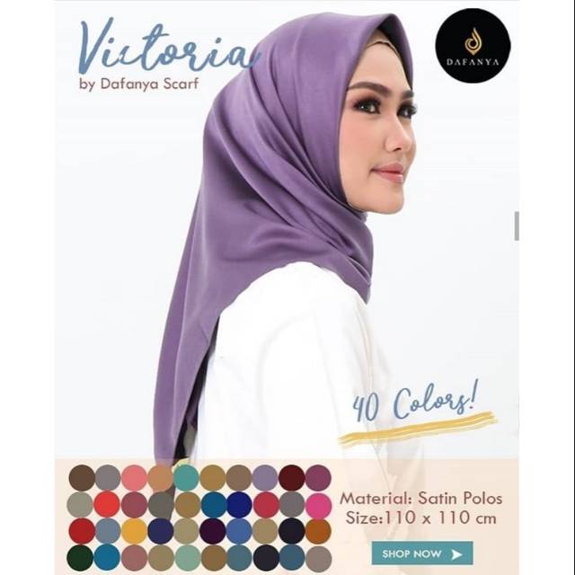 Victoria Hijab Satin Segi Empat | By Dafanya Scarf
