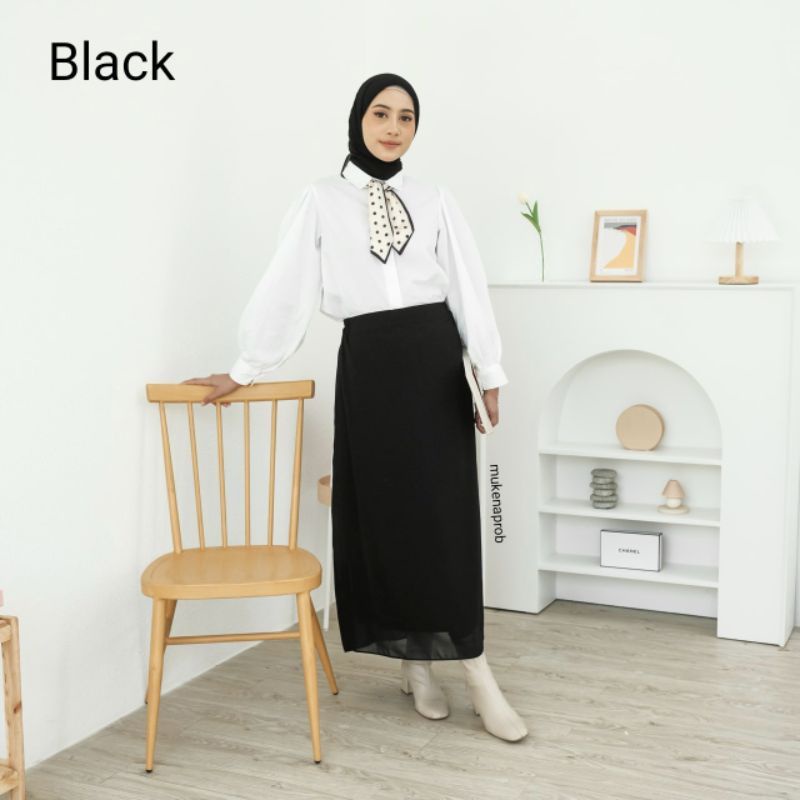 Rok kerja cerutty / ROK kerja hitam panjang / Rok kerja murah