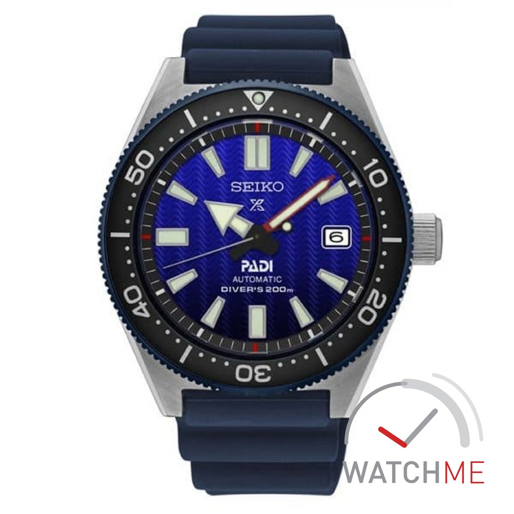 Jam Seiko Prospex SPB071J1 Automatic Diver PADI 62 Mas 200m Blue Silicone Strap Original Bergaransi