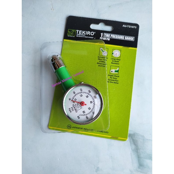 TEKIRO Tire Pressure Gauge Pengukur Tekanan Angin Ban Bulat 60PSI