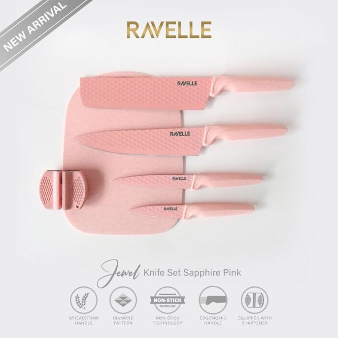 

Pisau Set Ravelle - Jewel Knife Set 6In1 Ravelle - Sapphire Pink Deme84Tocv