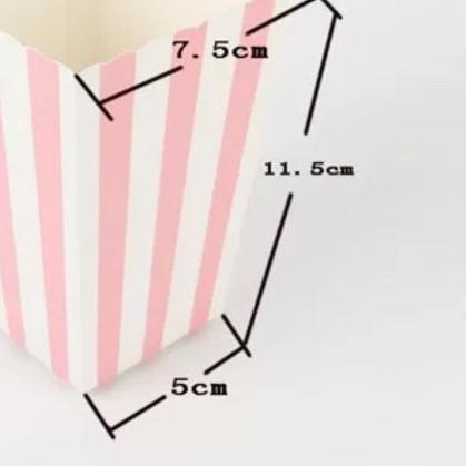

✬ Dus popcorn/12pcs/paper box/garis/stipe/pesta ✳