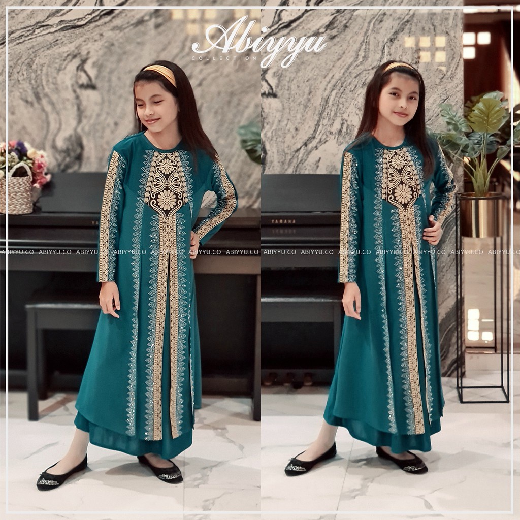 Abiyyuco GL1015A | Abaya Turkey Anak / Turki Anak / Gamis Anak / Bisa Untuk Couple / Ready untuk anak umur 4 sampai 13 tahun / Bahan Jersey dan Ceruty  / Ready 8 Warna