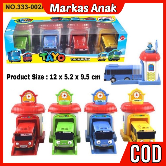 Mainan Anak Anak Umur 3 4 5 6 Tahun Mobil Mobilan bus bis Tayo mini Set Anak laki laki