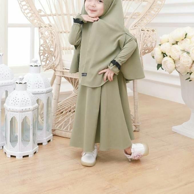 Khadijah Kids Gamis Anak Set Jilbab Gamis Anak Perempuan Gamis Anak 5 Tahun Gamis Anak Murah Gamis A