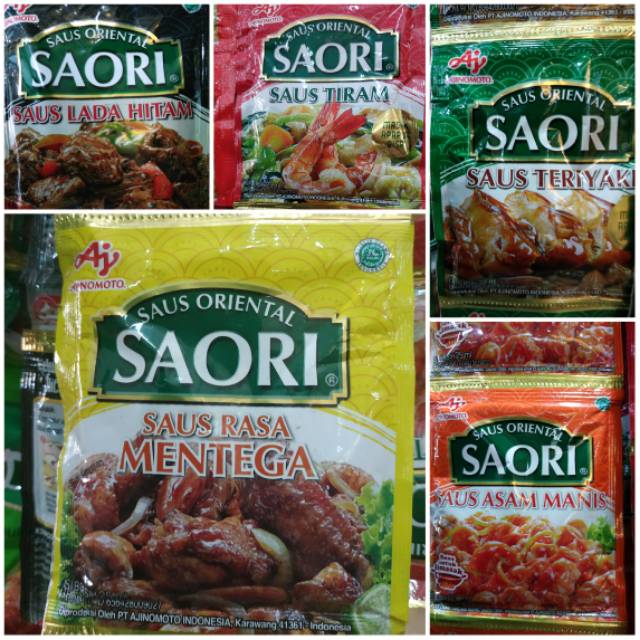 

Saori Saus Teriyaki/Asam Manis/Lada Hitam/Tiram/Mentega