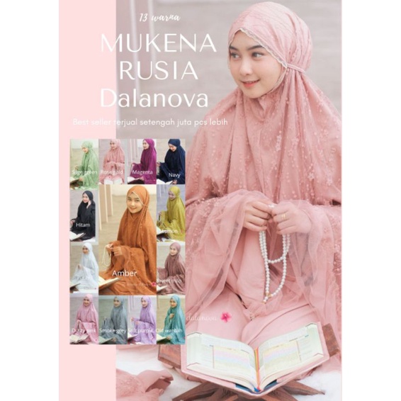 Mukena Rusia DALANOVA original Mukena best seller | Mukena dewasa terbaru | Mukena tulle | Mukena Ma