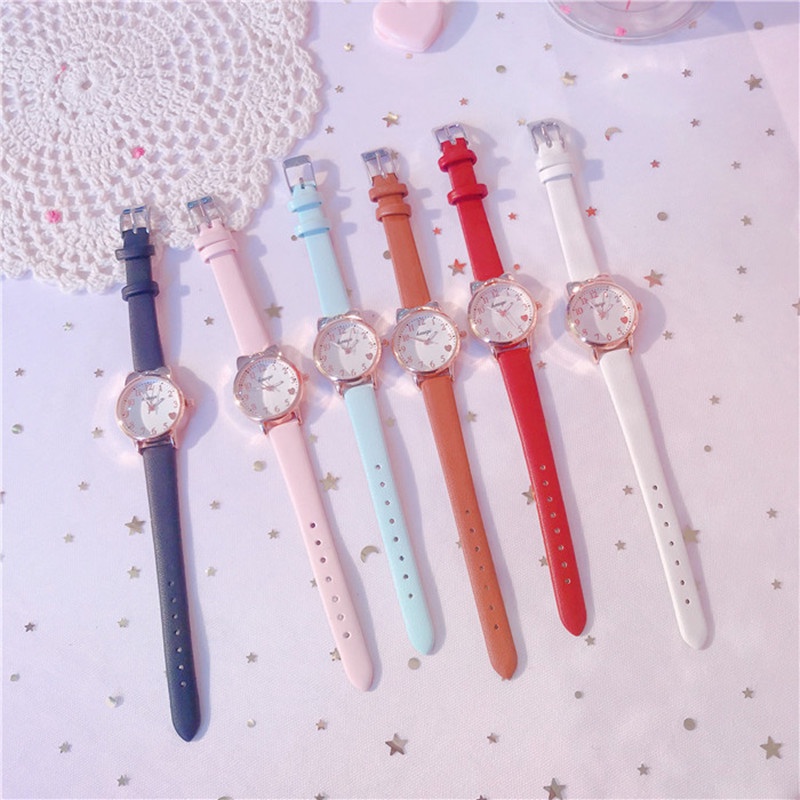 Jam Tangan Wanita Quartz Watch Girl Student Cute Watches Jam Tangan Perempuan