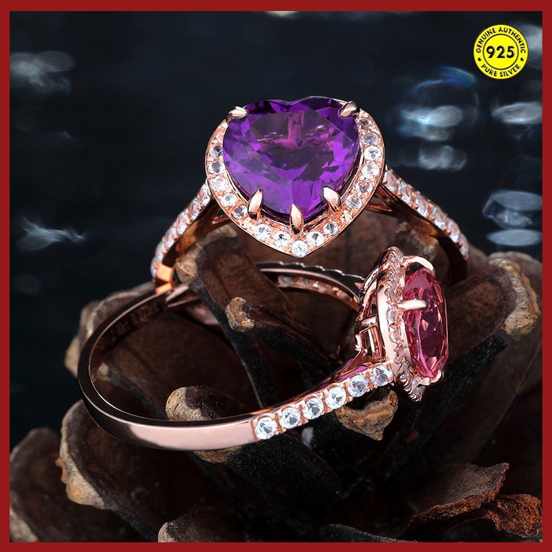 Cincin Rose Gold 18k Mewah Untuk Wanita