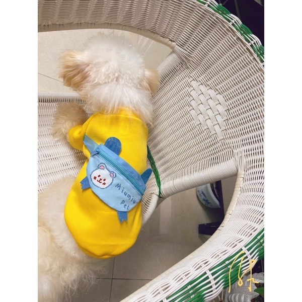 Yellow &amp; Blue Slingbag Dog Cat Pet T-Shirt Baju Anjing Kucing Lucu