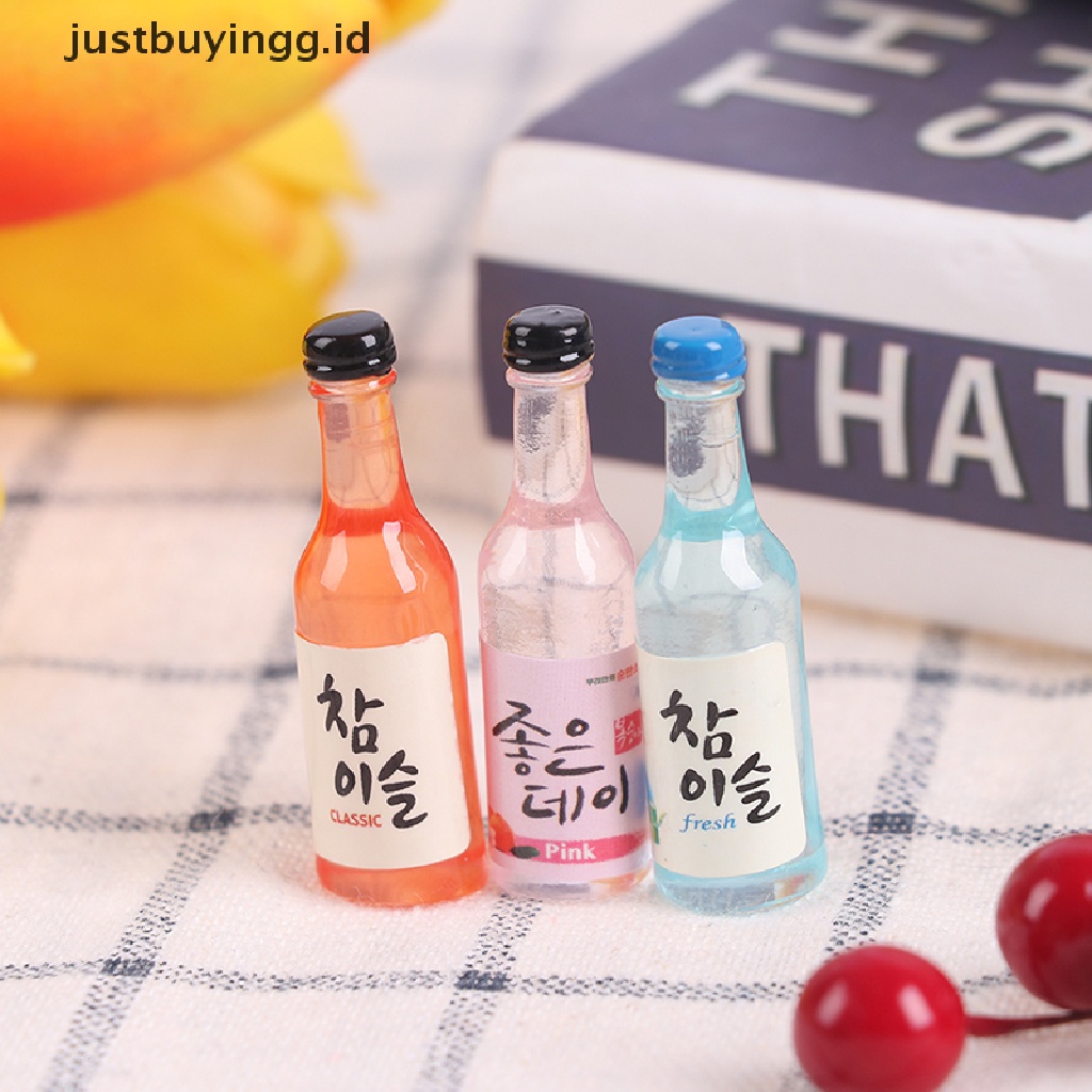 Justbuyingg.Id 10pcs Miniatur Botol Wine / Bir Bahan Resin Dekorasi Rumah Boneka 1 / 12