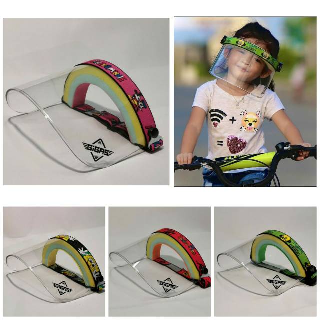 Premium Face shield  Anak-anak Modis Merk GIGAS - Pelindung Wajah/APD/masker wajah