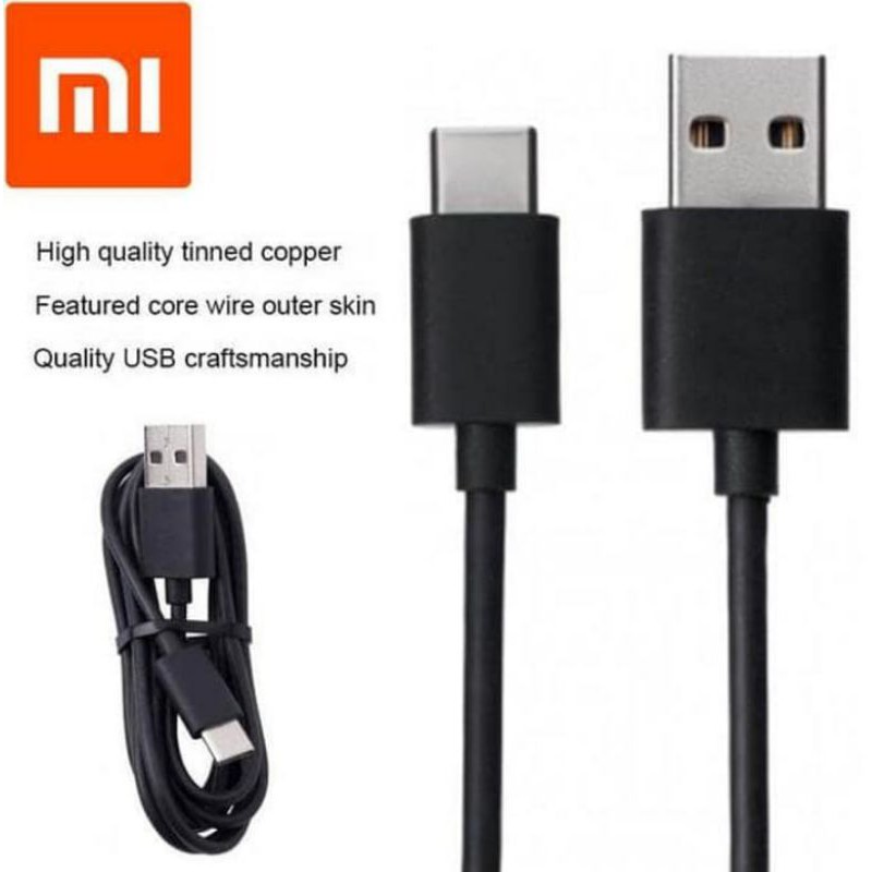 Kabel Data TYPE C Ori 100% / Kabel Data XIAOMI Type-c ORIGINAL ORI 100% Cable Tipe C Hitam