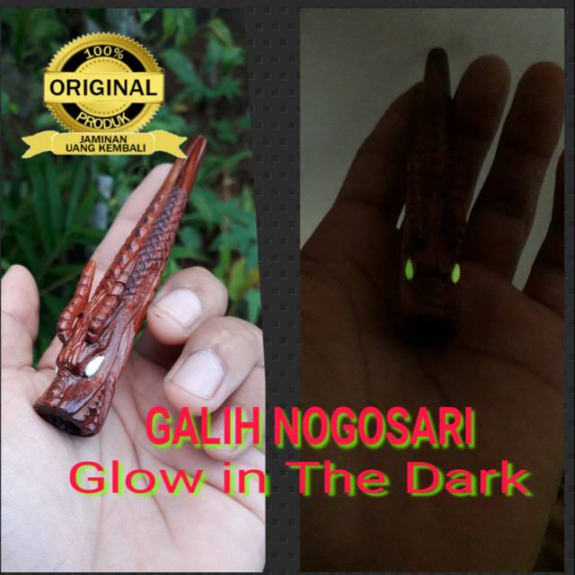 Pipa galih nogosari ukir naga glow in the dark istimewa