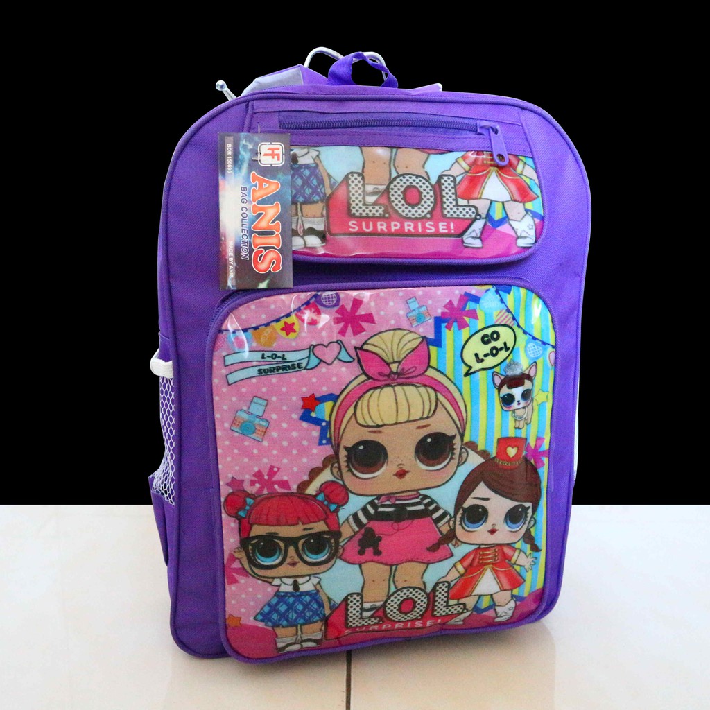 Tas Gendong LoL Kecil Ungu Ransel New Arrival Kekinian Cute Cantik