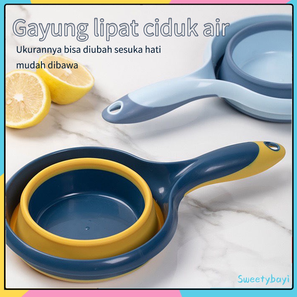 Sweetybayi Gayung Serbaguna bisa lipat bahan silikon gayung lipat portable