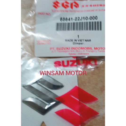 EMBLEM LOGO S Satria Fu Facelift asli ORIGINAL Suzuki Genuine Parts SGP