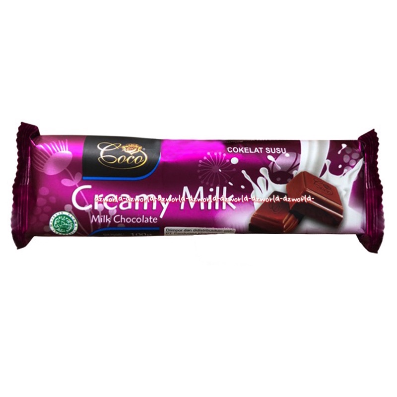 Coco 100gr Hazelnut Creamy Milk Fruit &amp; Nut Almond Milk Chocolate Coklat Batang Cokelat Isi Kacang Hazel Coklat Susu Cokelat Halal MUI