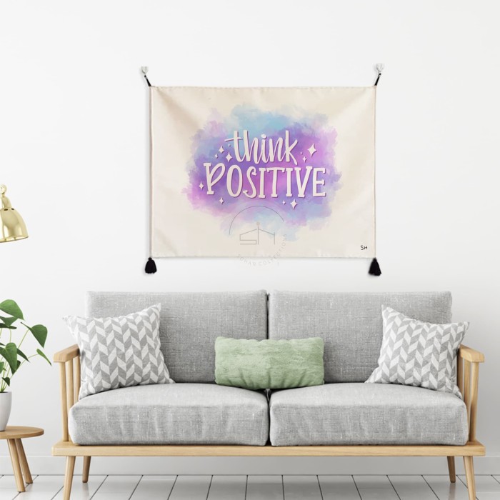Order Langsung A New Hanging Fabric Think Positive (Only Landscape) - M Terlaris