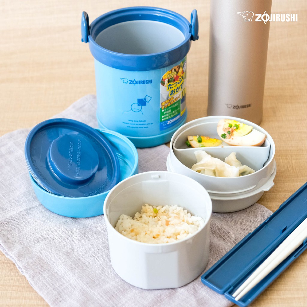 Zojirushi Lunch Jar Tempat Makan SL-MEE 07 AB - 700mL Biru