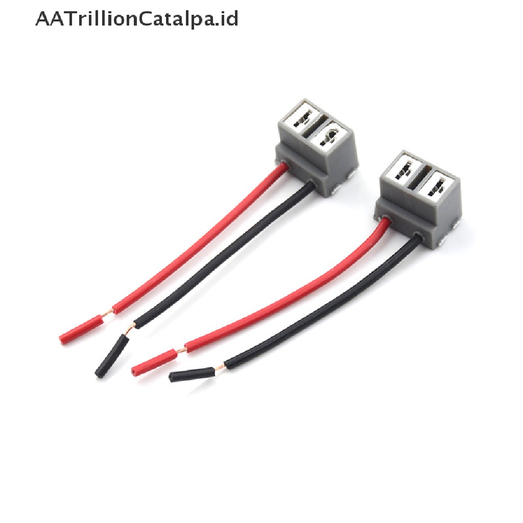 (AATrillionCatalpa) 2pcs Socket Konektor 2 Pin H7 Untuk Lampu Depan Mobil