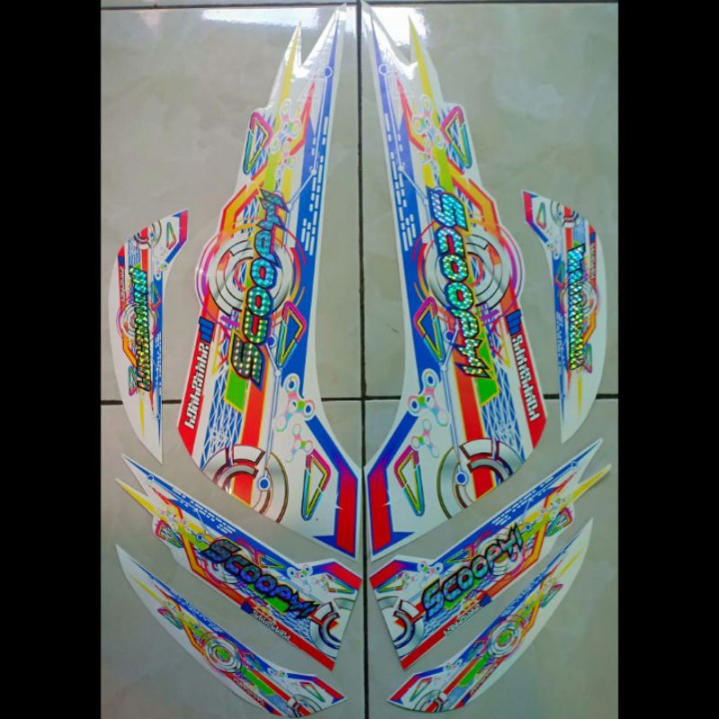 striping scoopy new 2021 tranparan dan hologram