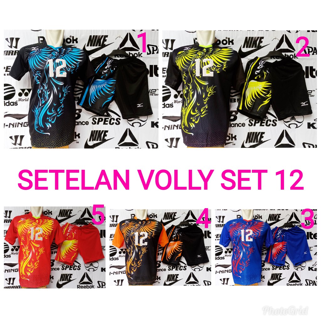 Baju Kaos Olahraga Jersey Bola Setelan Futsal / Volly Mizuno Batik 01