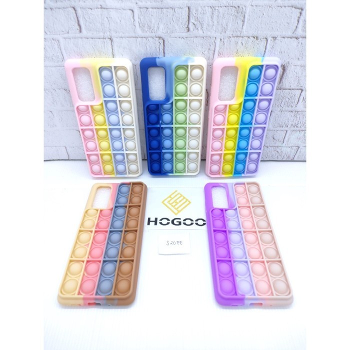 SILICONE CASE POP IT SAMSUNG S20FE - CASE PENGHILANG STRESS RAINBOW