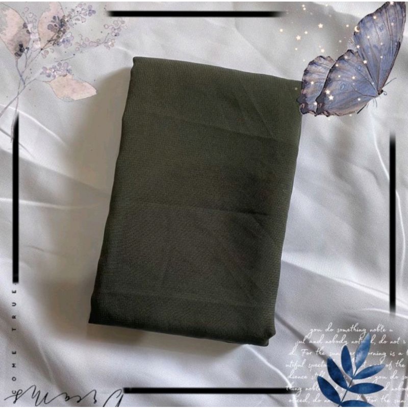 QBZ / SEGI 4 PARIS PREMIUM SERI WARNA 3 / JILBAB SEGIEMPAT PARIS NECI /SEGI EMPAT REDROS/VARISA/AZARA / CIPUT RAJUT DUA WARNA-Army Tua